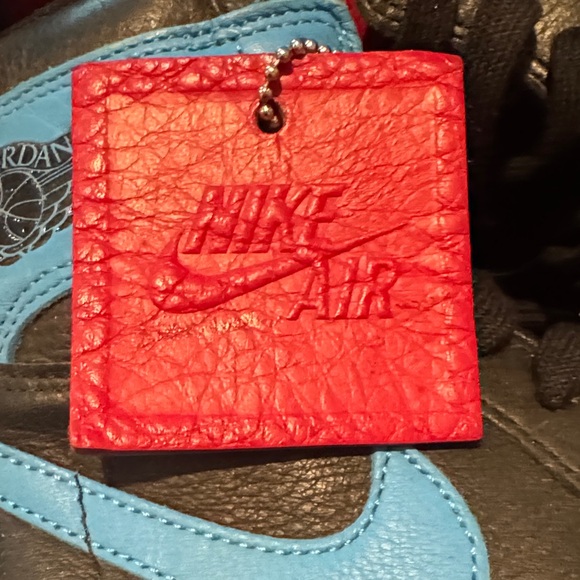 Nike Air Black with Blue and Red Accents - Picture 2 of 4